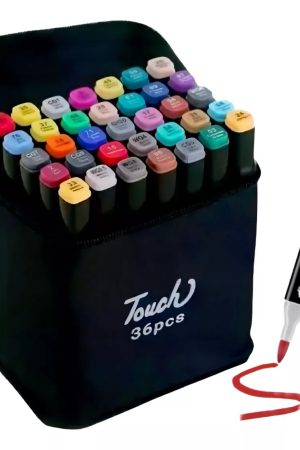 D_NQ_NP_2X_911366-MLB81789341941_012025-F-estojo-bolsa-canetinha-marca-texto-ponta-dupla-kit-36-cores